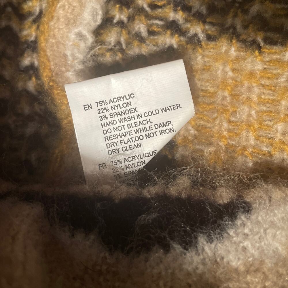 MOTH Large Leopard Print Turtleneck Sweater | Chu… - image 7